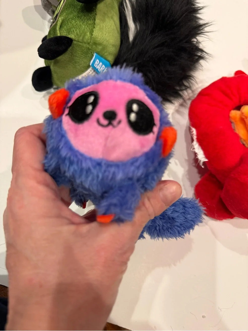 BarkBox Plush Dog Toy Lot Walter Dragon, Mora Mouse Lemur & Smell Raiser Skunk